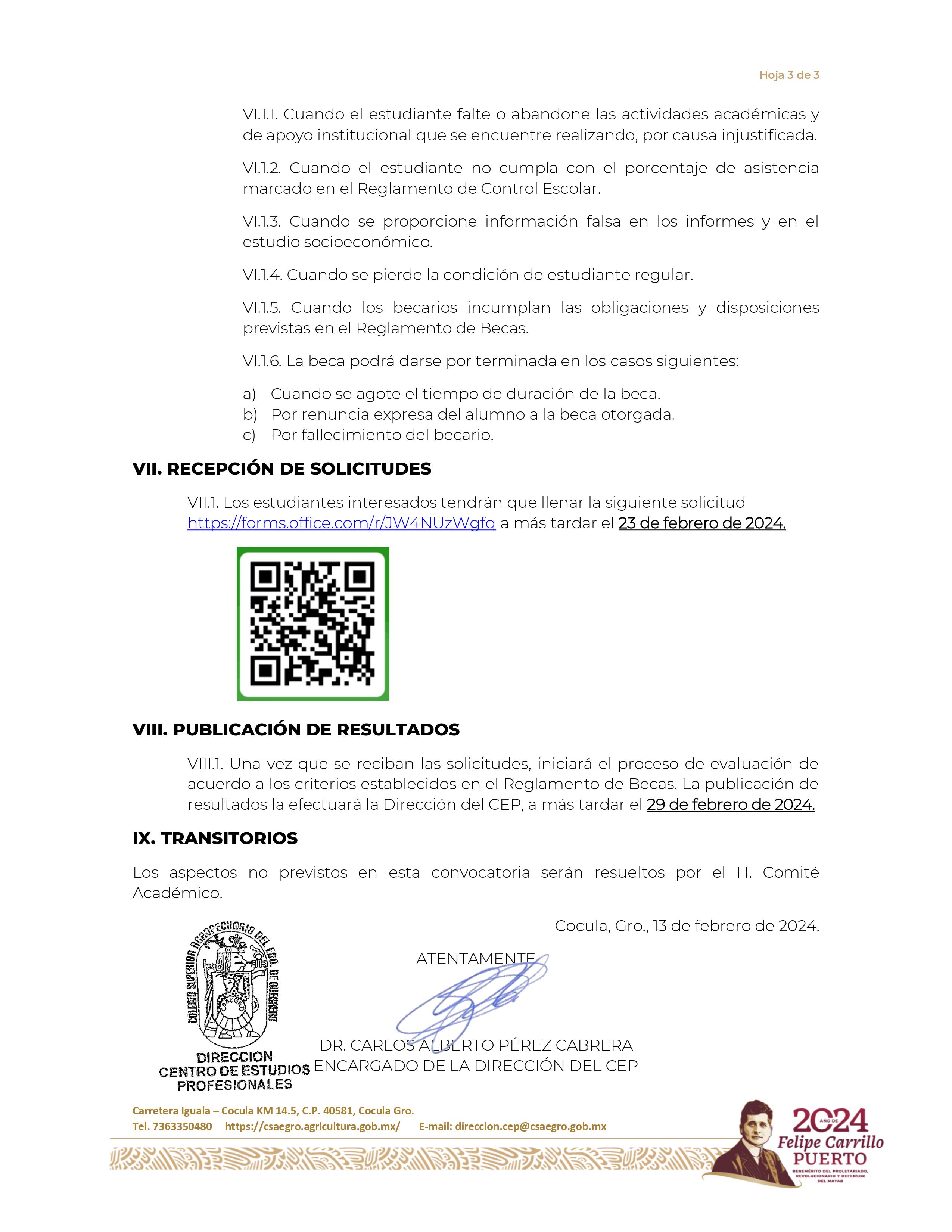 CONVOCATORIA BECA DE APOYO INSTITUCIONAL SEMESTRE FEBRERO - JULIO 2024-3