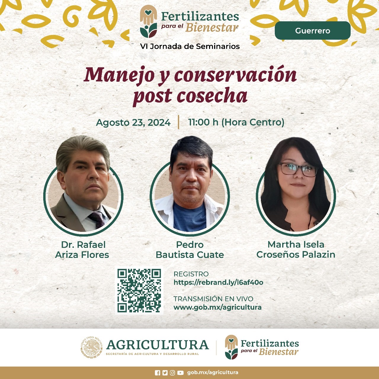 VI Jornada de Seminarios del programa Fertilizantes para el Bienestar - Agosto 2024